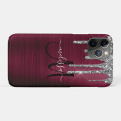Coques Case-Mate iPhone Girly Burgundy Brossé Metal Driving Parties scinti (Dos (Horizontal))