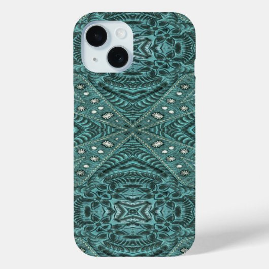 Coques Case-Mate iPhone girly chic turquoise turquoise à outils motif en c (Verso)