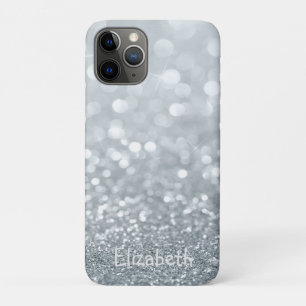 Case-Mate iPhone Case Girly élégant pailleté argent Bokeh -Personnalisé