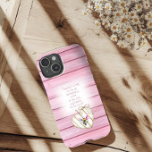 Coques Case-Mate iPhone Girly Faux Pink Wood Heart Rainbow Bee Faith