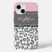 Coques Case-Mate iPhone Girly Leopard Spot Imprimer Motif Monogrammes pers (Verso)