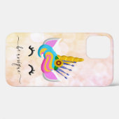 Coques Case-Mate iPhone Girly Rainbow Unicorn Soyez unique (Verso (horizontal))