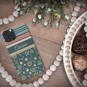 Case-Mate iPhone Case Girly Stripe Floral Plutôt Moderne tendance