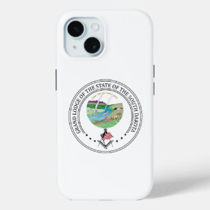 Coque Pour iPhone 15 Gîte de franc-maçonnerie de l'état du Dakota du Su