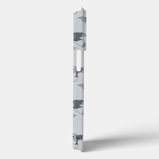 Coques Case-Mate iPhone Gizmo | Motif noir et blanc (Verso / Droite)