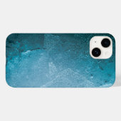 Coques Case-Mate iPhone Glace Abstraite Turquoise Légère (Verso (horizontal))