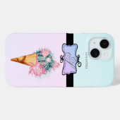 Coques Case-Mate iPhone Glace cactus girly de style moderne (Verso (horizontal))