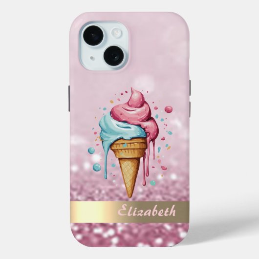 Coques Case-Mate iPhone Glace Cool Goutte Glitter Bokeh (Verso)