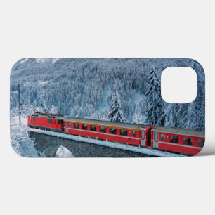 Case-Mate iPhone Case Glace et neige   Train Express Red Bernina Suisse