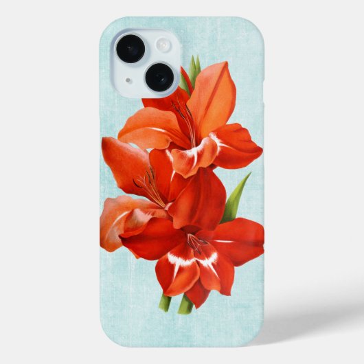 Coques Case-Mate iPhone Gladiolus on Aged Denim (Verso)