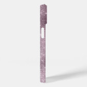 Coques Case-Mate iPhone Glam à ruban en argent rose (Verso / Droite)