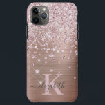 Case-Mate iPhone Case Glam Bling Rose Gold Diamond Confetti Monogramme<br><div class="desc">Elégant, Glam, Girly Shiny faux rose coque iphone de confettis en or . Doté d'un arrière - plan en métal brossé en or rose, parsemé d'or rose rose et de confettis de diamants blancs. Personnalisez avec votre nom et le monogramme initial. Remarque : ce design est un effet photo imprimé...</div>