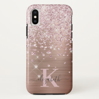 Case-Mate iPhone Case Glam Bling Rose Gold Diamond Confetti Monogramme
