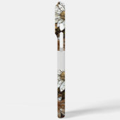 Coques Case-Mate iPhone Glam Champagne Or Rouge Fleurs blanches (Verso / Gauche)