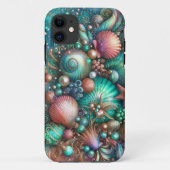 Coques Case-Mate iPhone Glam Coquillage Splendeur Menthe Corail (Dos)