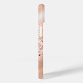Coques Case-Mate iPhone Glam Coral Pink Foil Confetti (Verso / Droite)