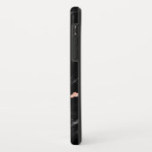 Coques Case-Mate iPhone Glam Faux Gold Regardez le marbre noir| Monogramme (Dos/Gauche)