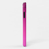 Coques Case-Mate iPhone Glam & Fuchsia Ombre Parties scintillant Monogramm (Dos/Droite)