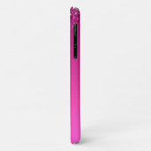 Coques Case-Mate iPhone Glam & Fuchsia Ombre Parties scintillant Monogramm (Dos/Gauche)