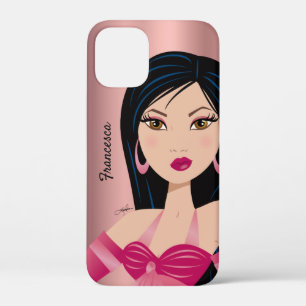 Case-Mate iPhone Case Glam Girl Sassy Attitude Asiatique fille Rose Gold