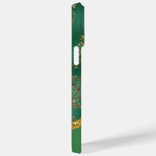 Coques Case-Mate iPhone Glam Gold Parties scintillant Vert métal (Verso / Droite)