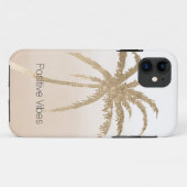 Coques Case-Mate iPhone  Glam Gold Tropical Palm ombre     (Dos (Horizontal))