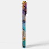 Coques Case-Mate iPhone Glam Iridescente Opal Gemstone Tissu (Verso / Droite)