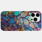 Coques Case-Mate iPhone Glam Iridescente Opal Gemstone Tissu (Verso (horizontal))