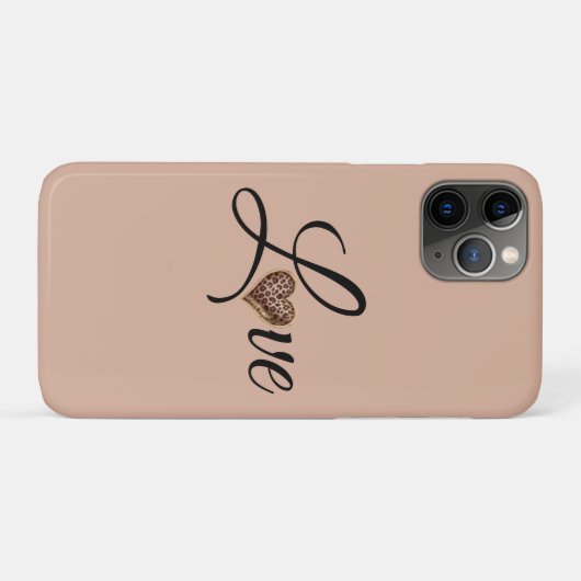 Coques Case-Mate iPhone Glam Leopard Heart Love Design (Dos (Horizontal))