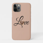 Coques Case-Mate iPhone Glam Leopard Heart Love Design (Dos)