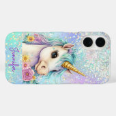 Coques Case-Mate iPhone Glam Magic Unicorn Glittery (Verso (horizontal))