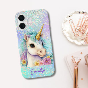 Coques iPhone 16 Glam Magic Unicorn Glittery