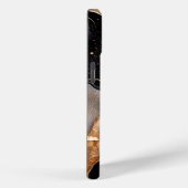 Coques Case-Mate iPhone Glam moderne noir et or Nom et photo (Verso / Droite)