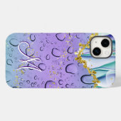 Coques Case-Mate iPhone Glam Monogram M Gold Purple Imaginaire Pluie Dropl (Verso (horizontal))