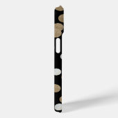Coques Case-Mate iPhone glam noir et blanc points champagne or confetti (Verso / Droite)