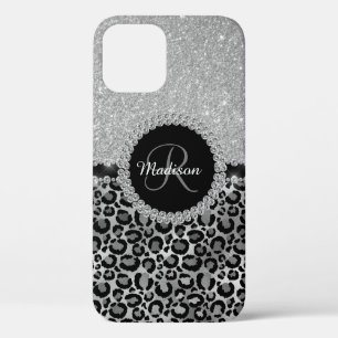 Case-Mate iPhone Case Glam Parties scintillant Diamant Argent Monogramme