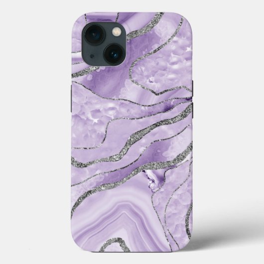 Coques Case-Mate iPhone Glam Parties scintillant en argent de l'agate de l (Verso)