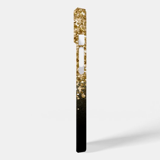 Coques Case-Mate iPhone Glam Parties scintillant noir et or (Verso / Gauche)