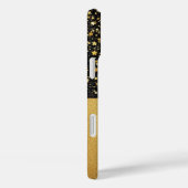 Coques Case-Mate iPhone Glam (Parties scintillant - or - cuir) (Verso / Droite)