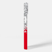 Coques Case-Mate iPhone Glam Parties scintillant rouge et argent (Verso / Droite)