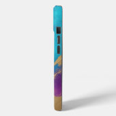 Coques Case-Mate iPhone Glam Perdu violet Turquoise Or (Verso / Gauche)