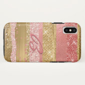 Coques Case-Mate iPhone Glam rose et or (Dos (Horizontal))