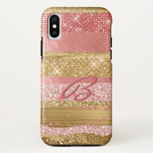Coques Case-Mate iPhone Glam rose et or (Dos)