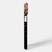 Coques Case-Mate iPhone Glam Rose Gold Parties scintillant Élégant Monogra (Verso / Droite)
