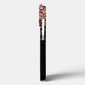 Coques Case-Mate iPhone Glam Rose Gold Parties scintillant Élégant Monogra (Verso / Gauche)