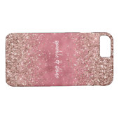 Coques Case-Mate iPhone Glam rose parties scintillant brillante (Dos (Horizontal))