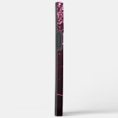 Coques Case-Mate iPhone Glam Rose Parties scintillant rose moderne Script  (Verso / Droite)