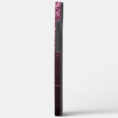 Coques Case-Mate iPhone Glam Rose Parties scintillant rose moderne Script  (Verso / Gauche)