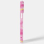 Coques Case-Mate iPhone Glam Rouge et rose Monogrammed Girly (Verso / Droite)