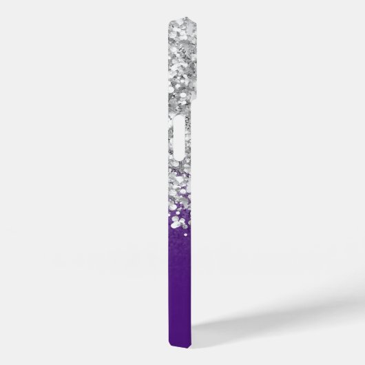 Coques Case-Mate iPhone Glam Royal Purple and Silver Parties scintillant (Verso / Droite)